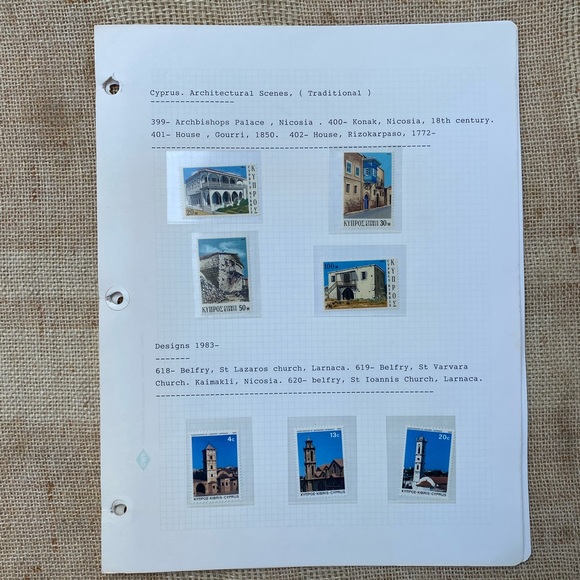Heritage Postage Stamps on old Album Pages - Picture 3 of 5